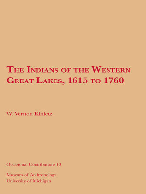 cover image of Indians of the Western Great Lakes, 1615 to 1760